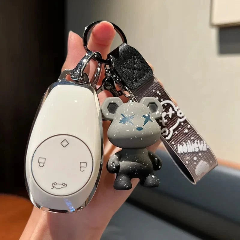 car key fob cover case white