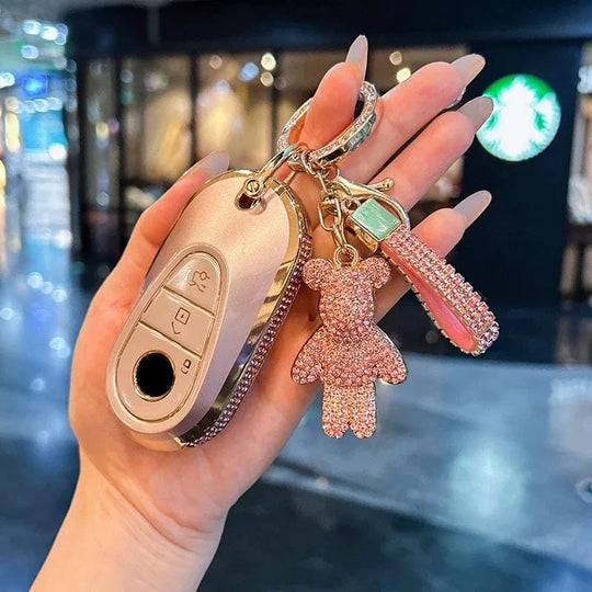 car key holder case​ D-Pink-bear