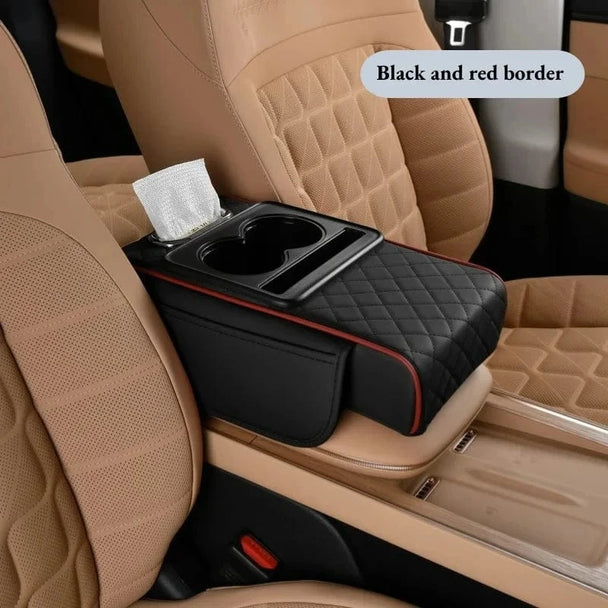 Car office center console armrest organizer Black and Red