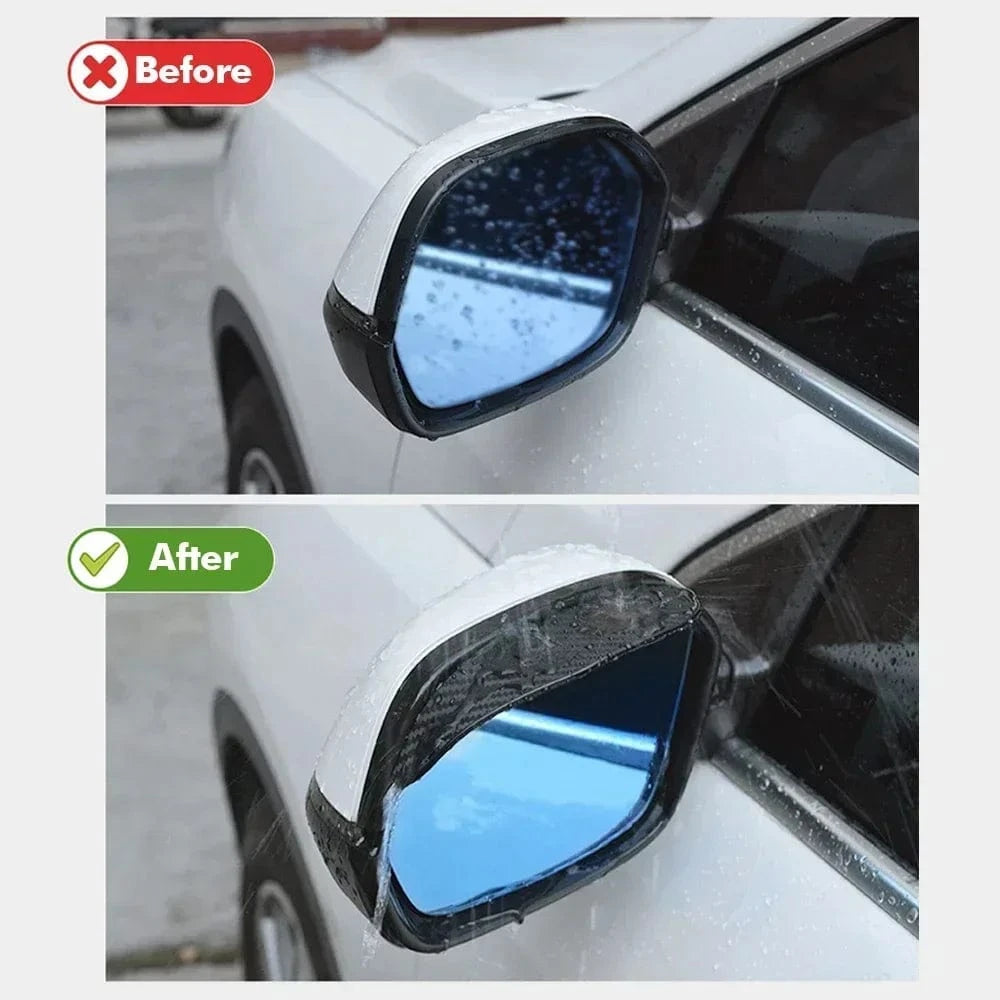 car rearview mirror rain guard 2PCS White