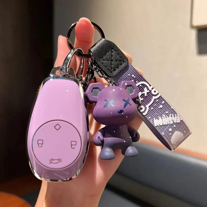 Car remote control key case  purple
