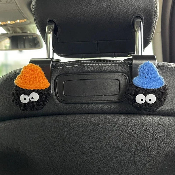​ Car seat back storage hook 2pc orange blue