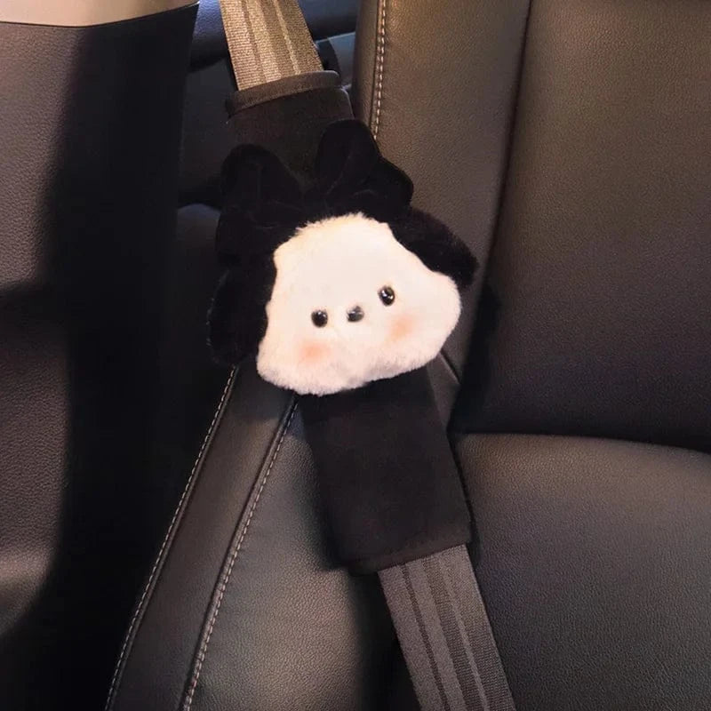 car seat belt cover child Long black bow