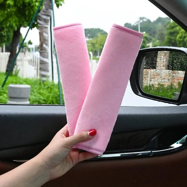 car seat belt pad 2PCS-Velvet Pink