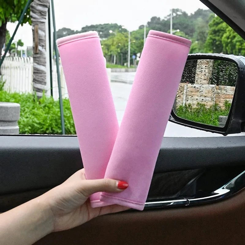 car seat belt pads uk 2PCS-Ice silk Pink