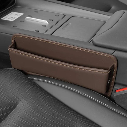 car seat catcher gap filler organizer  Mocha brown-leather