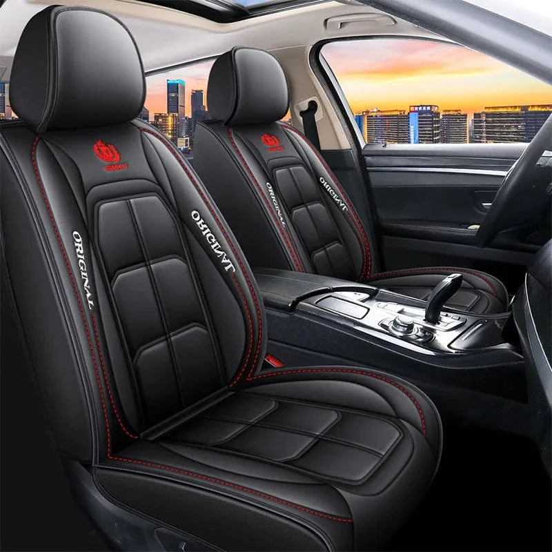 car seat cover leather​  blcak 2pcs