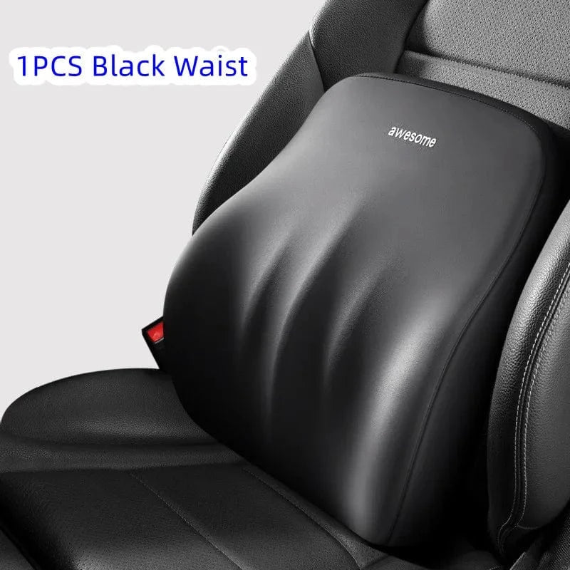 car seat cushion for lumbar support B Black Waist