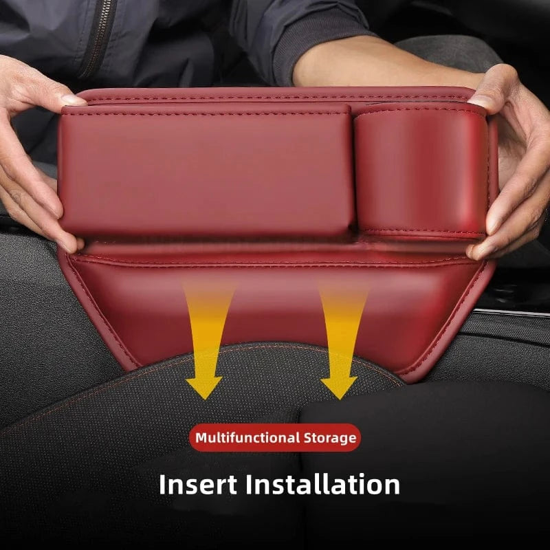 car seat gap filler organizer Red-Left