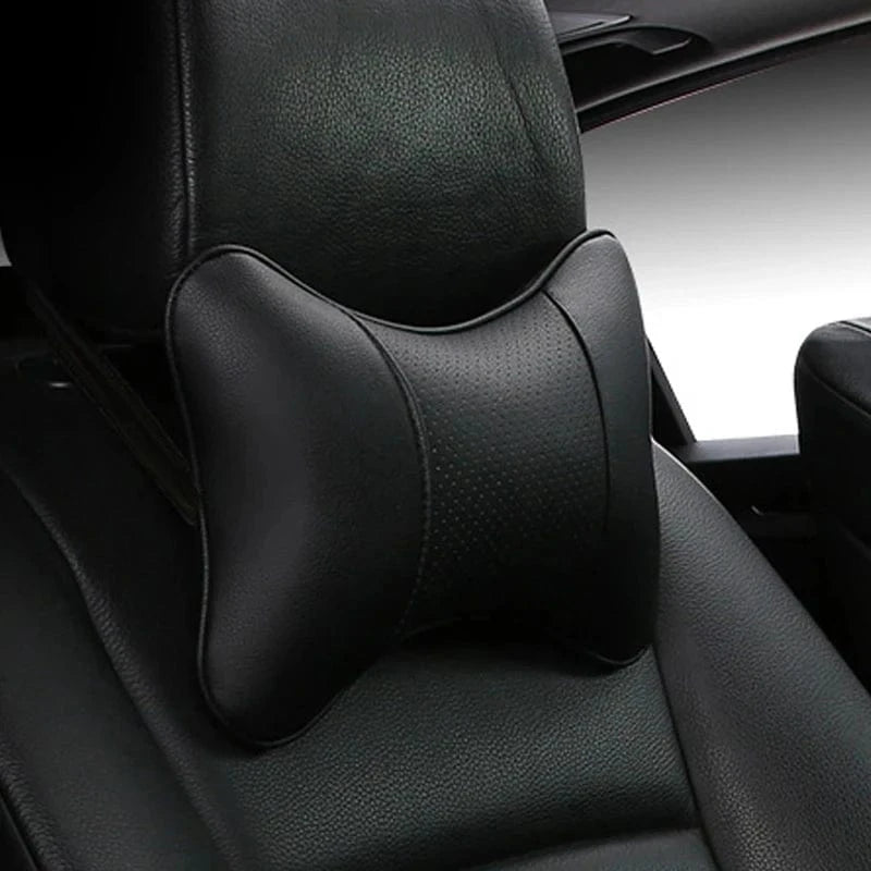 car seat heated cushion Black leather pillow