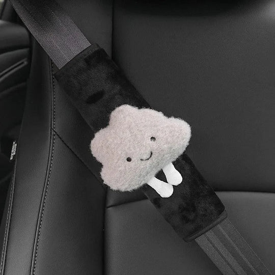 car seat safety belt cover grey Cloud
