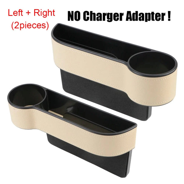 Car seat storage box crevice 2pcs B Beige