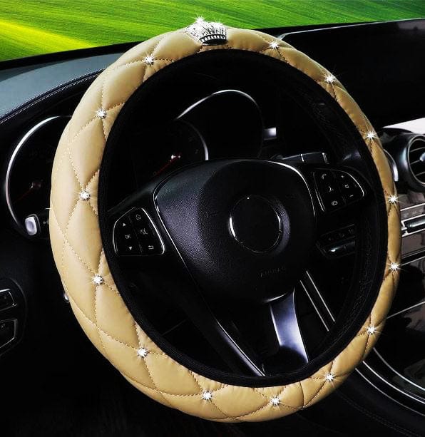 Car steering wheel covers Beige