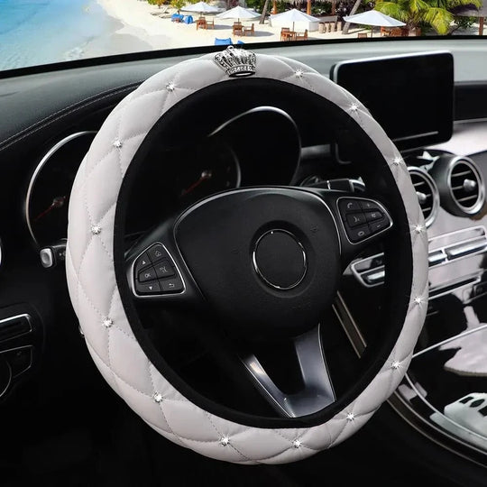 Car steering wheel covers  White