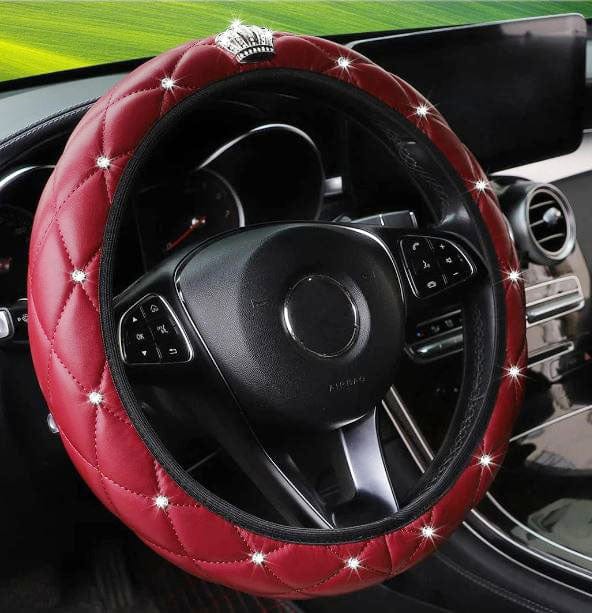 Car steering wheel covers Wine red