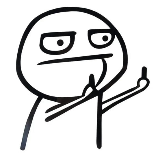 car sticker reflective  Black Middle finger