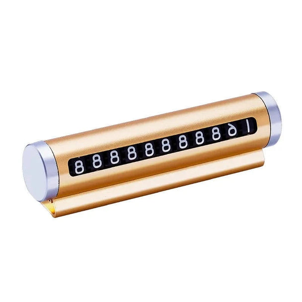 Car temporary parking card phone number    Gold / 1PC