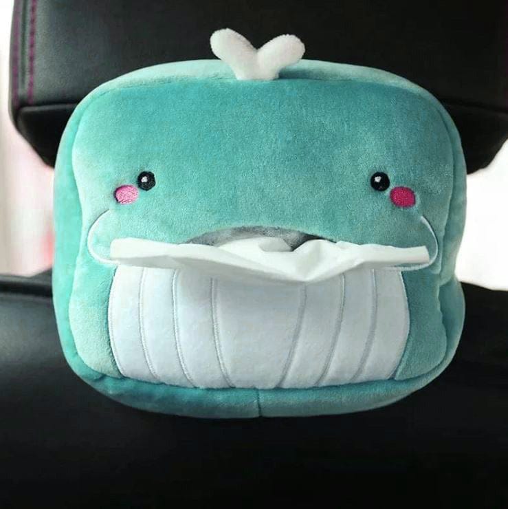 Car tissue paper holder box   D whale
