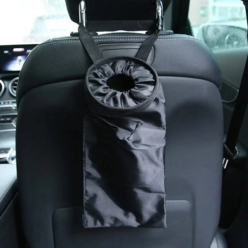 car trash bag holder between seat black