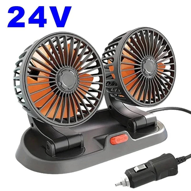 Car vent fan  2 Head 24V Car cigar