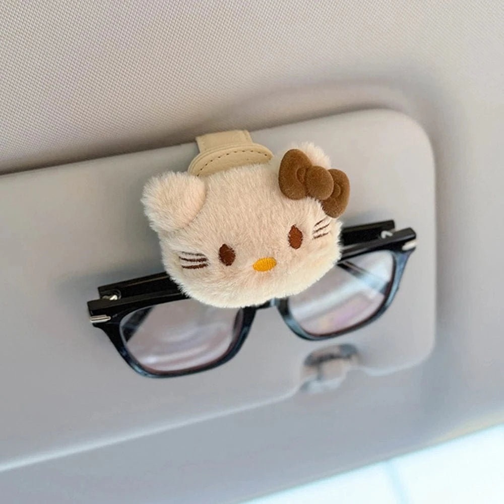 Car visor clip for sunglass  pink red