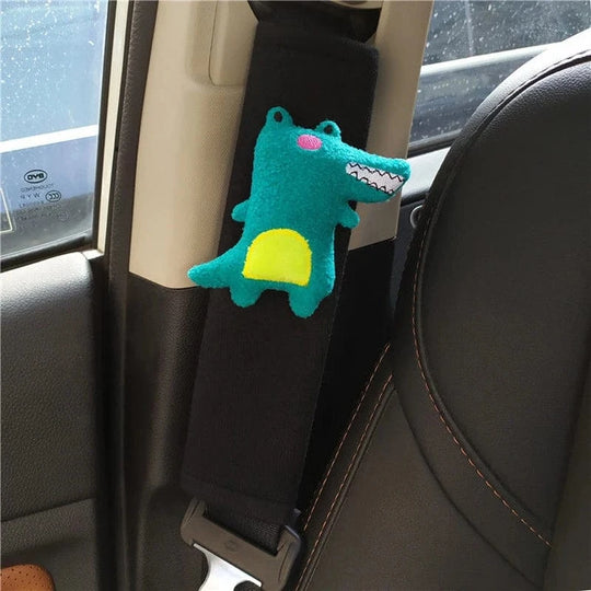 cartoon car safety seat belt shoulder pad strap cover crocodile