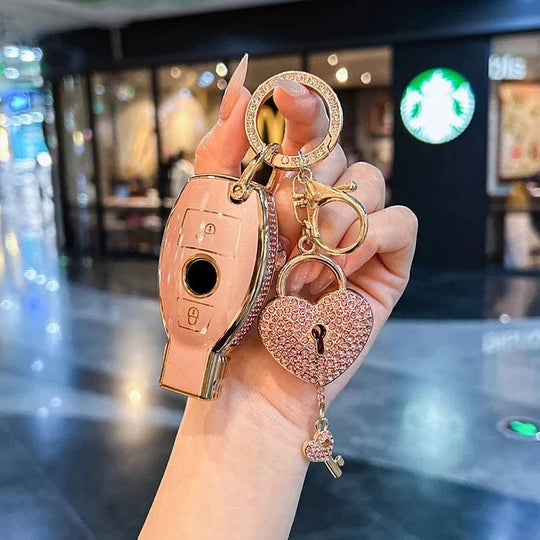 case car key​  C-Pink-love lock
