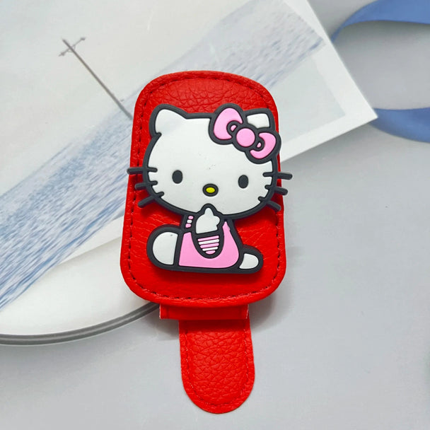 Clip on car visor  red pink