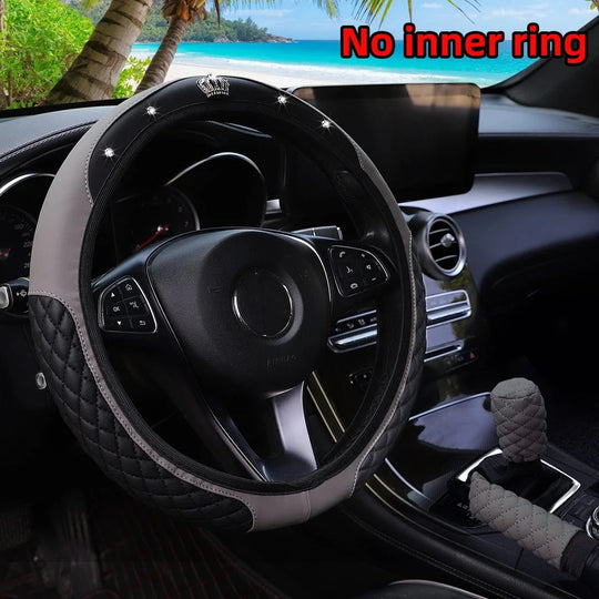 Cordless heated steering wheel cover Grey