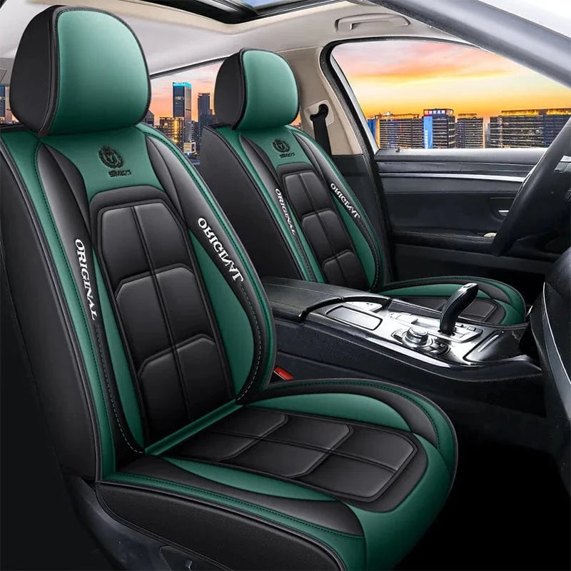 cover car seat with leather​  green 1pcs