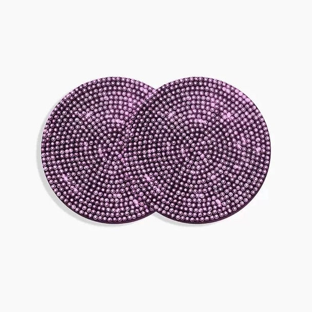 cute car coasters 2 pcs pink