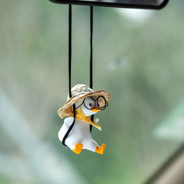 Cute car mirror hanging accessories Glasses duck 1PC