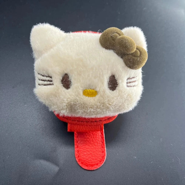 Cute car visor clip   red brown