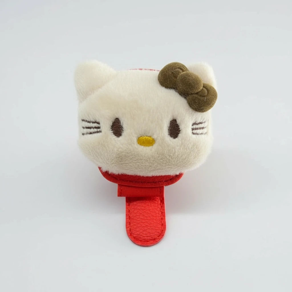 Cute car visor clip   red brown