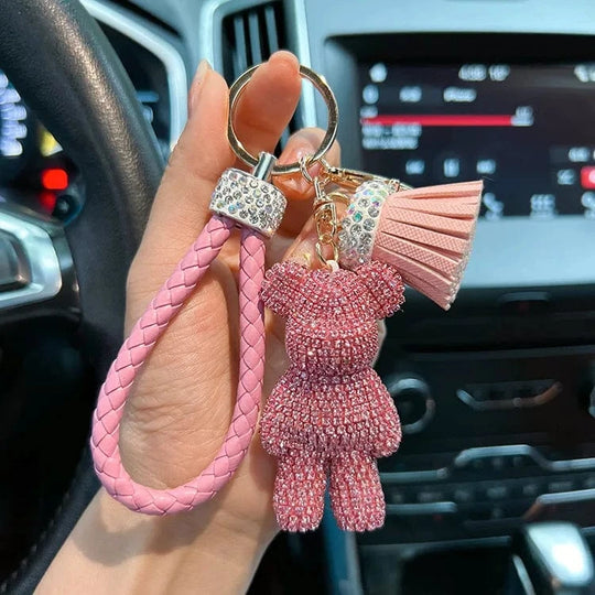 cute keyring for car keys Pink