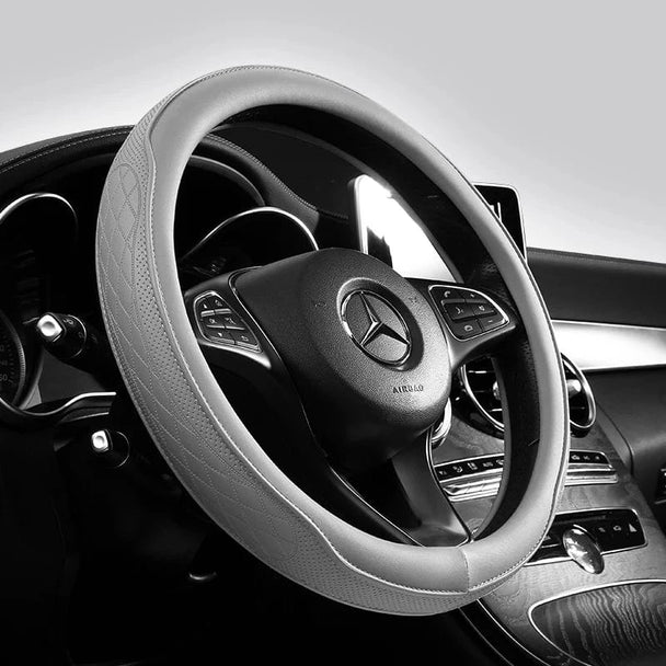 D shape steering wheel cover Gray Type D