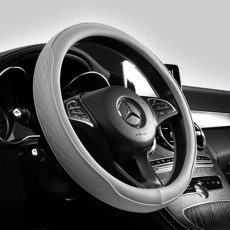D shape steering wheel cover Gray Type D
