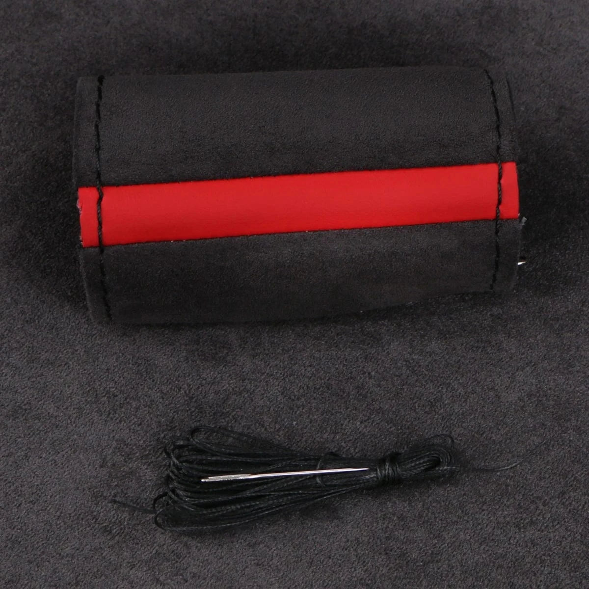 diy leather steering wheel cover  Black thread