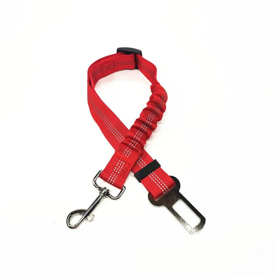 dog car harness and seat belt  Red