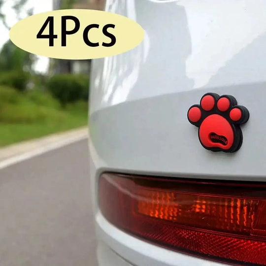 dog paw stickers for cars​  Red