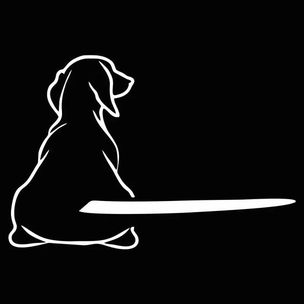dog stickers for car windows G127 WHITE / 21CMX31CM