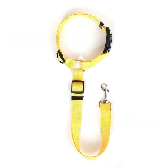 dog vehicle seat belt yellow