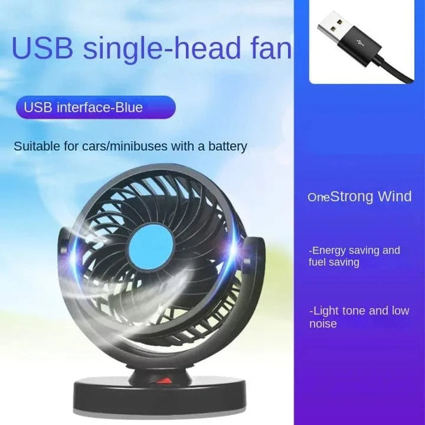 Electric fan for a car  1 Head 5V USB