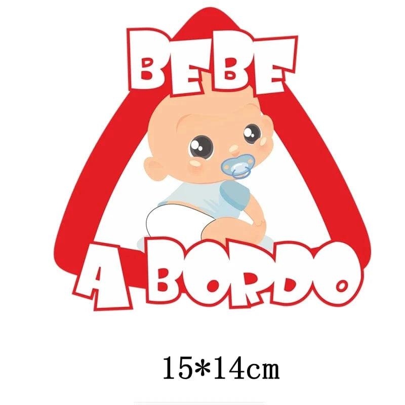 funny baby on board car sticker​  NB01