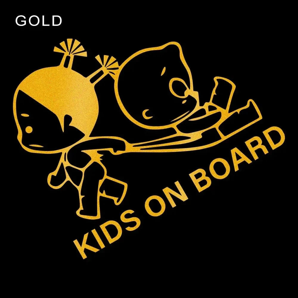 Funny mom car stickers  Gold / 19X16CM