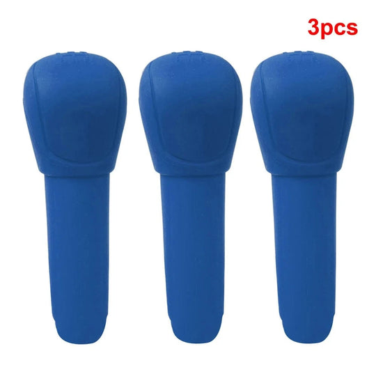 Gear shift knob cover silicone  3pcs blue