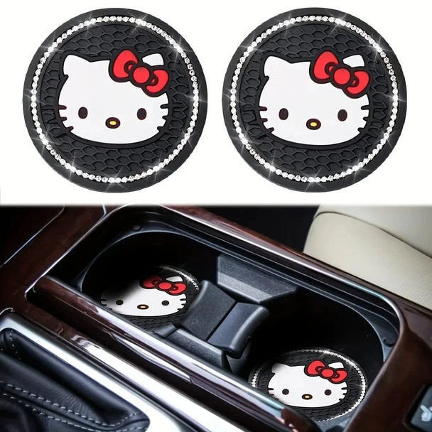 glam girly car accessories  Hello Kitty Black