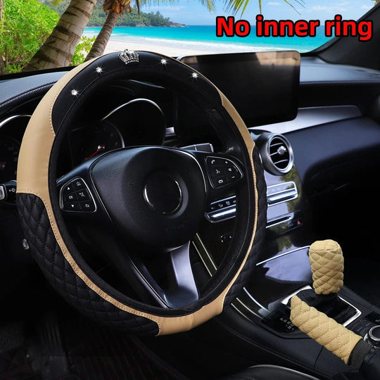 Heated steering wheel cover cordless  Beige