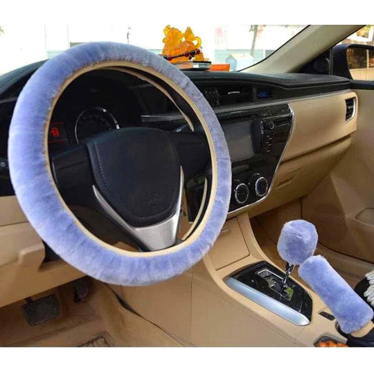 Heated steering wheel covers for cars B-blue-3PCS