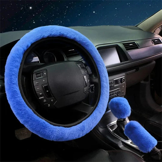 Heated steering wheel covers for cars Blue